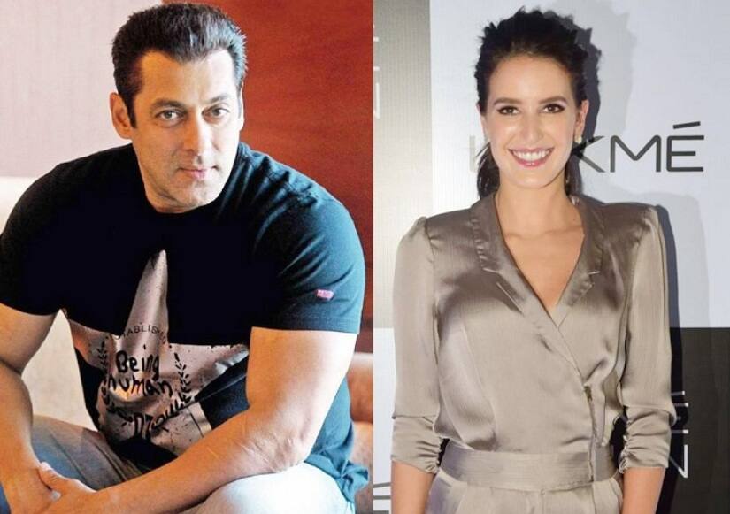 Salman Khan and Isabelle Kaif. Image from Twitter/@BiggestEnt 
