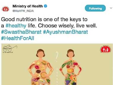 Health Ministry eats its words, deletes tweet after social media outrage over use of 'fat shaming' image Health Ministry eats its words, deletes tweet after social media outrage over use of 'fat shaming' image