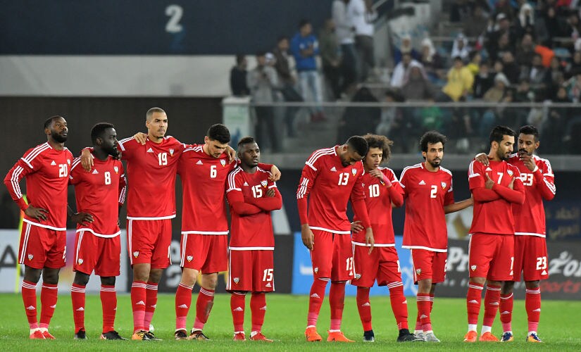 UAE national football team during the Gulf Cup of Nations in 2018. AFP
