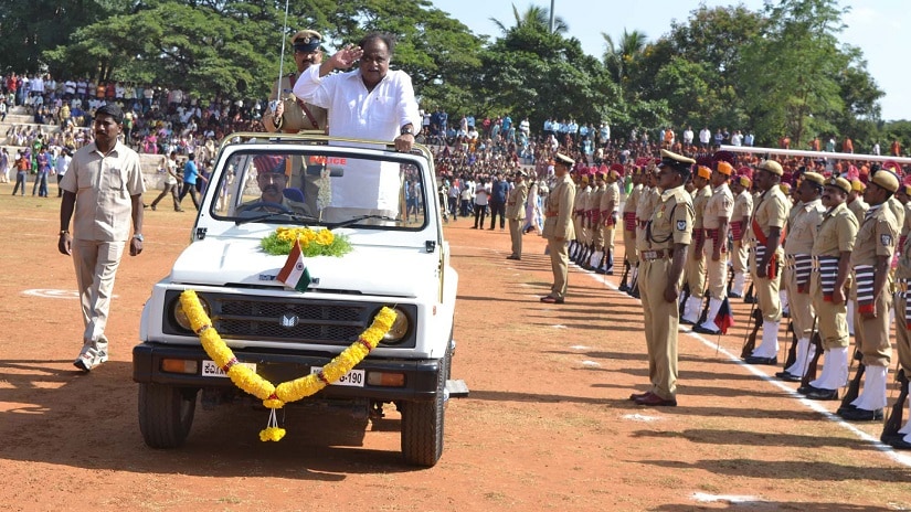 Popularly known as 'rebel star' in the Kannada movie industry, MH Ambareesh is the outgoing MLA from Mandya constituency. Image courtesy Deena D'Silva