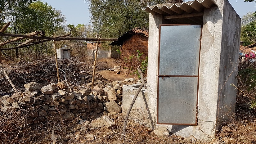 An abandoned toilet in the Jampada village inJharsuguda district in Odhisha. Image courtesy Manish Kumar