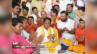 Madhya Pradesh polls: Kamal Nath plays manjiras, sings bhajans as Congress looks to beat Shivraj Singh Chouhan at his own game