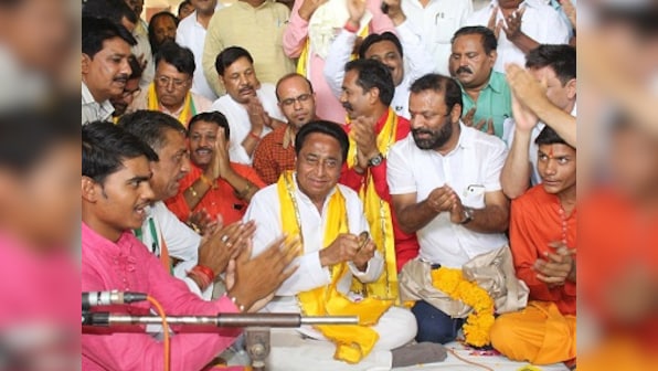 Madhya Pradesh polls: Kamal Nath plays manjiras, sings bhajans as Congress looks to beat Shivraj Singh Chouhan at his own game
