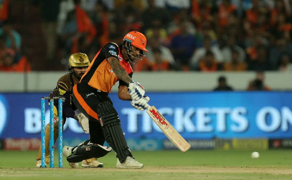 Batting first, Sunrisers Hyderabad made 172/9 in 20 overs with Shikhar Dhawan top-scoring the innings. He made 50 from 39 balls, hitting five fours and one six. Sportzpics