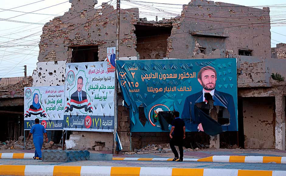 Even if Abadi’s Victory Alliance list wins the most seats, he still has to negotiate a coalition government, which must be formed within 90 days of the election. Campaign posters for parliamentary elections are displayed near destroyed buildings from fighting between Iraqi forces and the Islamic State group in Ramadi. AP Even if Abadi’s Victory Alliance list wins the most seats, he still has to negotiate a coalition government, which must be formed within 90 days of the election. Campaign posters for parliamentary elections are displayed near destroyed buildings from fighting between Iraqi forces and the Islamic State group in Ramadi. AP