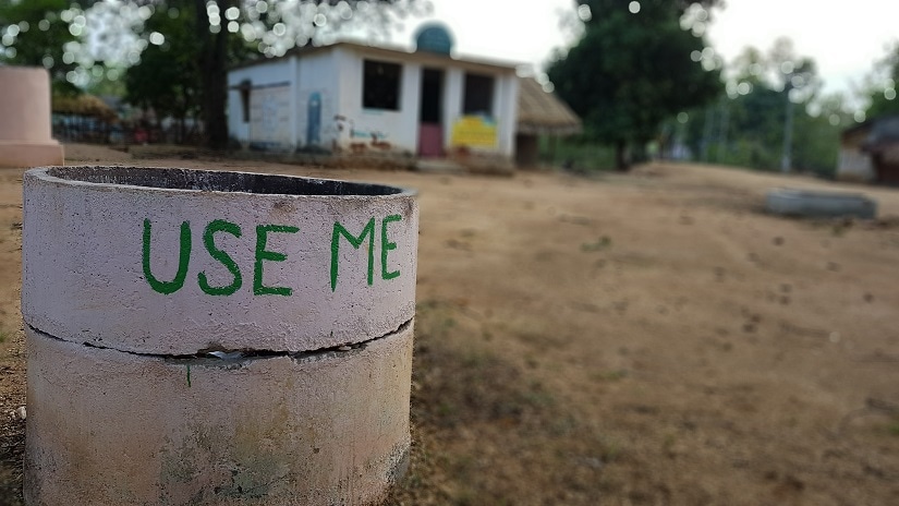 A concrete dustbin in Similihata village in Deogarh district of Odisha. Image courtesy Manish Kumar