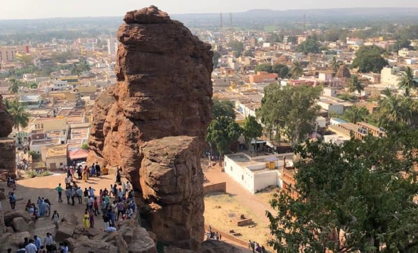 Badami viewed from its world-renowned monolithic caves. Firstpost/Tamanna Naseer