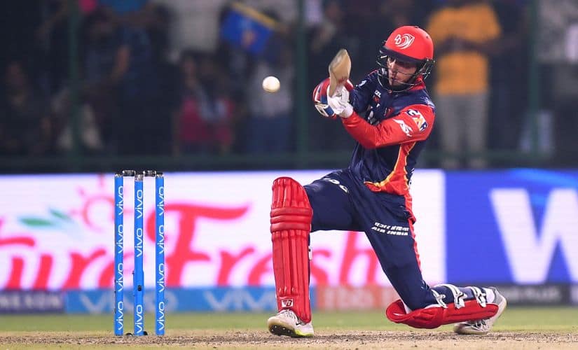 Delhi Daredevils’ Abhishek Sharma’s late burst propelled his team to a competitive total against RCB. AFP