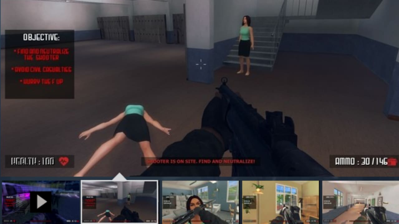 School-shooting simulator game by the name Active Shooter on the Steam store raises concerns among activists-Tech News , Firstpost