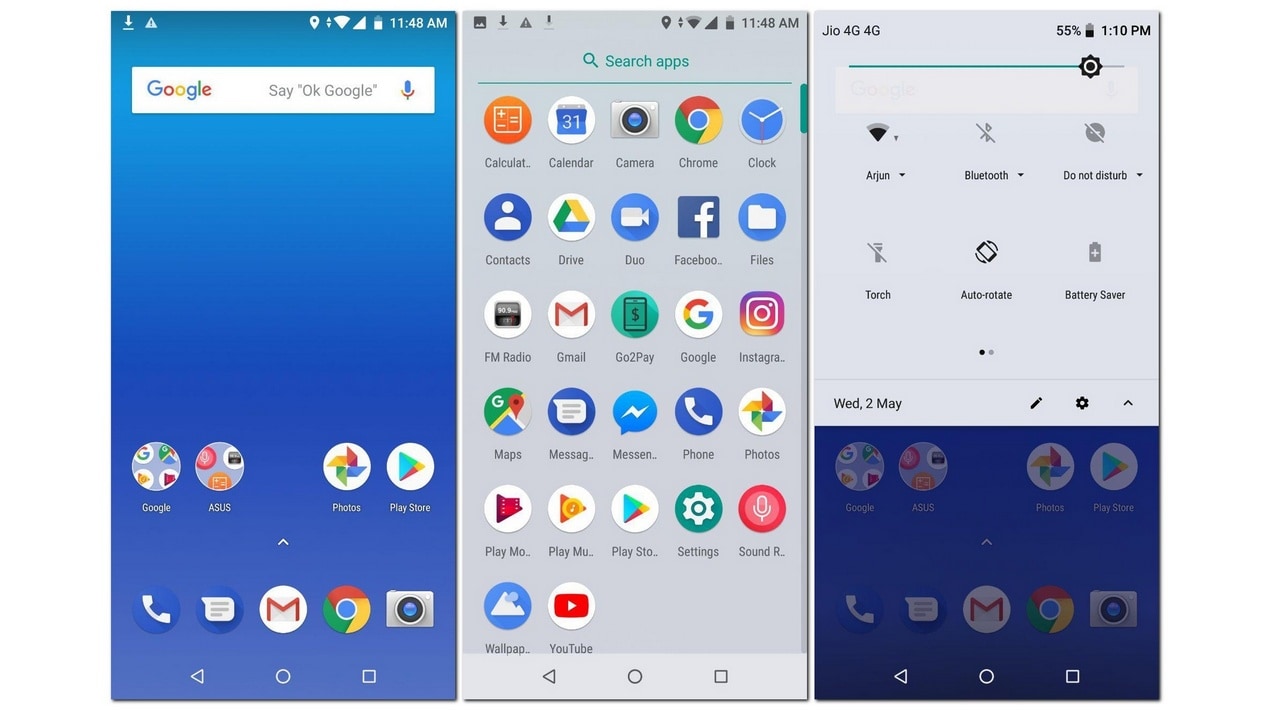 ZenUI comes across as a stock version of Android Oreo 8.1