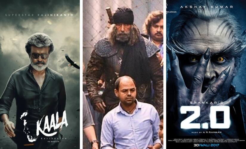 Upcoming releases Kaala, Thugs of Hindostan and 2.0/Image from Twitter.