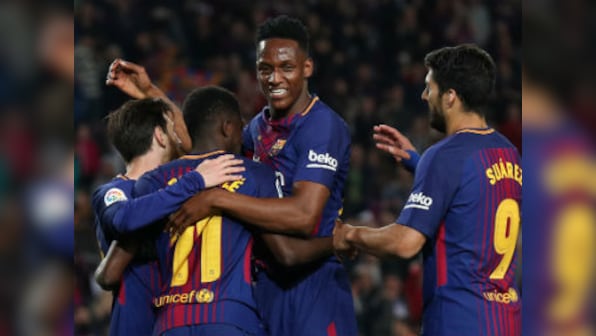 La Liga: Barcelona thrash Villareal to maintain unbeaten run; Sevilla keep Europa League hopes alive with Real Madrid win