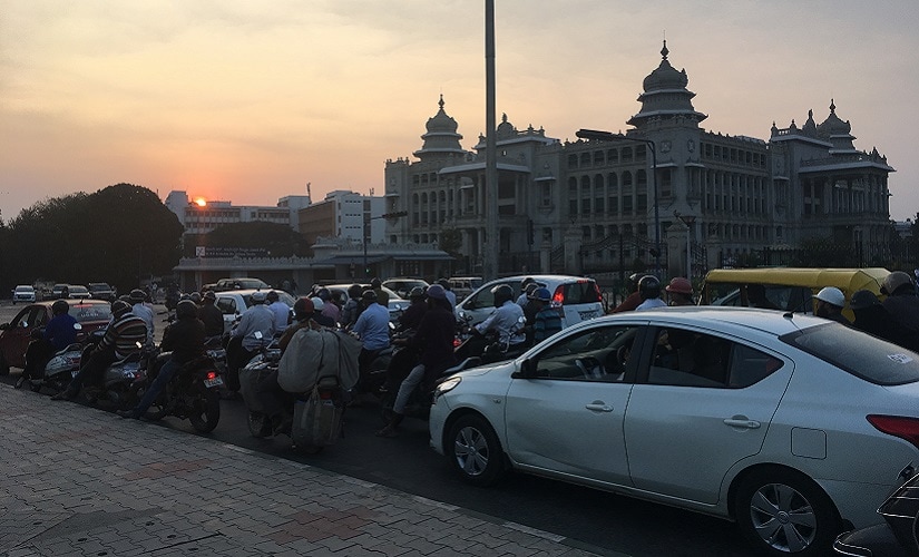 When it comes to Bengaluru traffic, it seems there is no end to commuters’ woes. Image courtesy Maheswara Reddy
