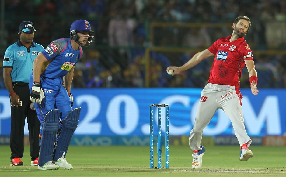 Andrew Tye picked 4 for 34 in his four overs, and also got the Purple Cap at the end of the Rajasthan Royals innings. Sportzpics Andrew Tye picked 4 for 34 in his four overs, and also got the Purple Cap at the end of the Rajasthan Royals innings. Sportzpics