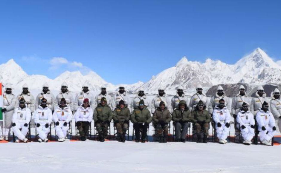 President Ram Nath Kovind on Thursday visited the army base camp in Siachen, the world's highest battlefield, and expressed gratitude to the soldiers posted there. Twitter @rashtrapatibhvn President Ram Nath Kovind on Thursday visited the army base camp in Siachen, the world's highest battlefield, and expressed gratitude to the soldiers posted there. Twitter @rashtrapatibhvn