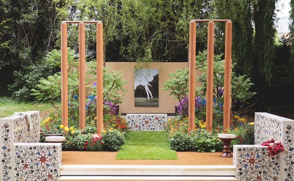 At this year's Chelsea Flower Show by the Royal Horticultural Society is an India-inspired garden by the British Council India. Twitter/@inBritish