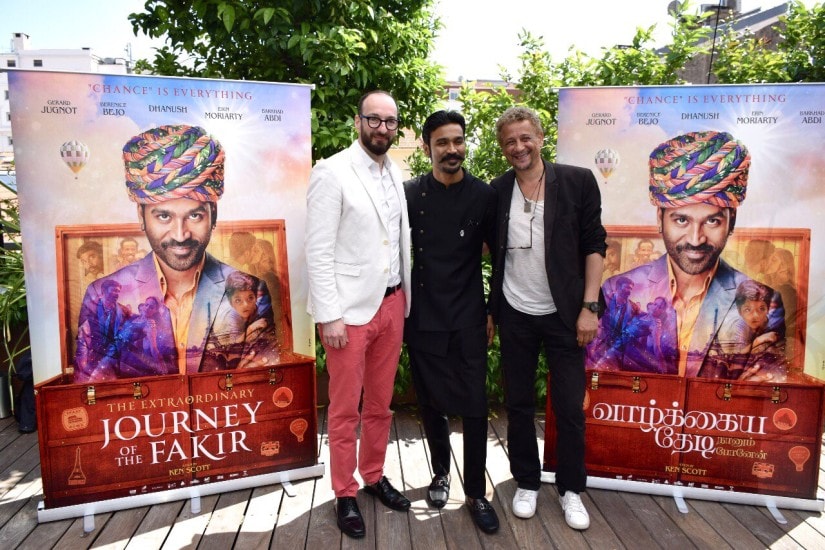 Dhanush launching the film poster at Cannes