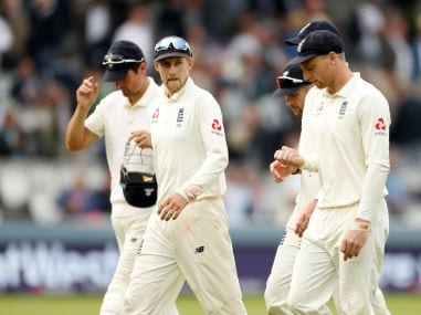 England players leave the pitch on Friday. Reuters