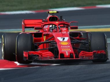 Ferrari's Kimi Raikkonen during a practice session on Friday. Reuters