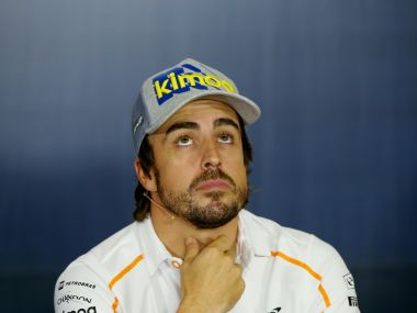 McLaren's Fernando Alonso during a press conference ahead of the Spanish Grand Prix. Reuters