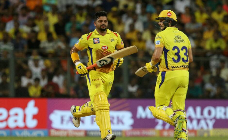 Chennai Super Kings' Suresh Raina and Shane Watson in action. Sportzpics