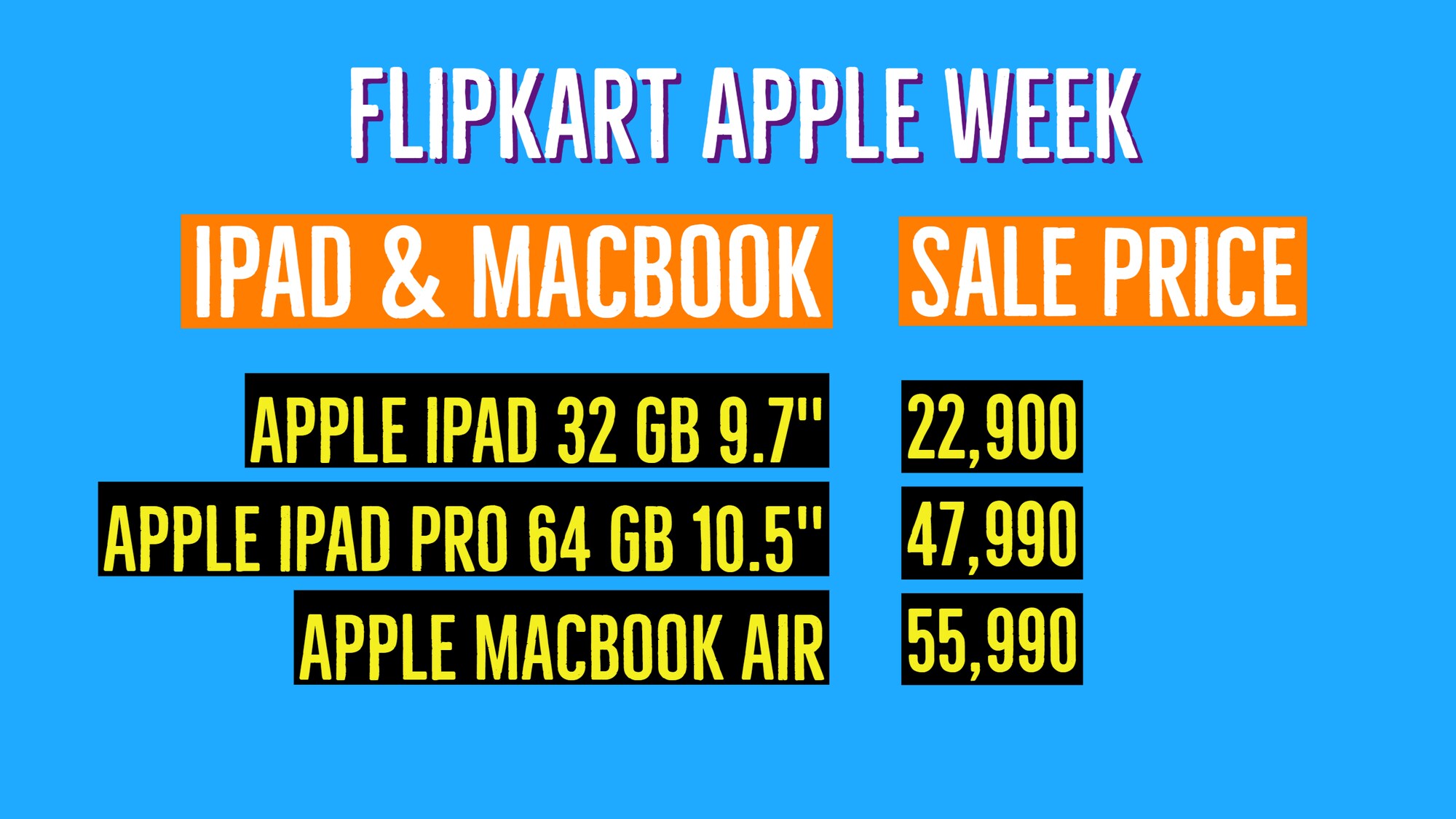 Flipkart Apple Week, Discounts on iPads and Macbook