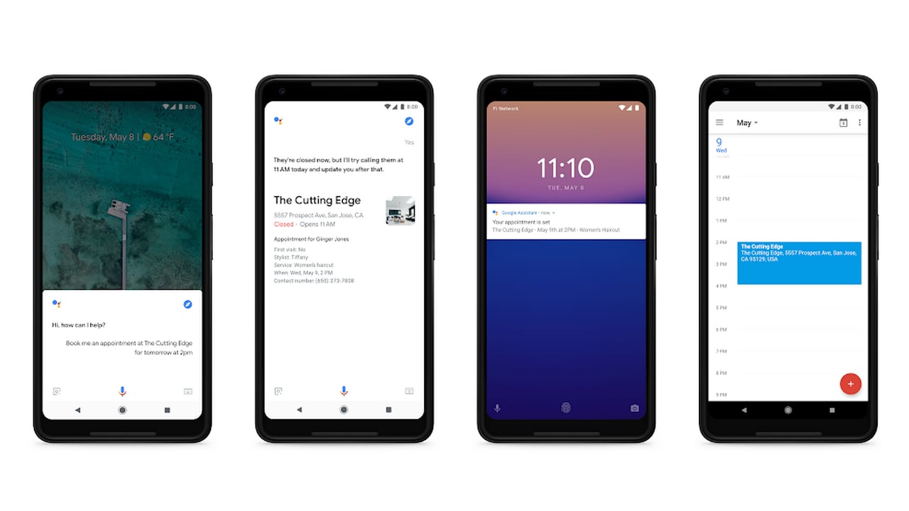 Google Duplex is directed towards completing specific tasks, such as scheduling certain types of appointments. Image: Google