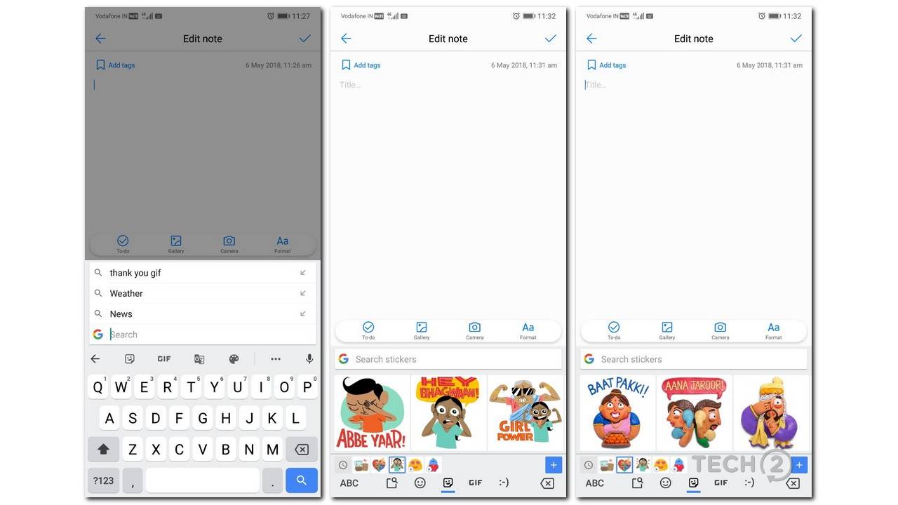 The new Gboard Stickers Gallery.