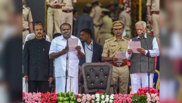 HD Kumaraswamy takes oath as Karnataka CM at grand gala, marks Opposition show of unity