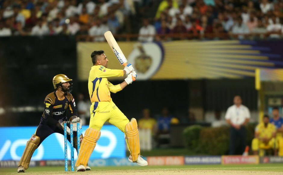 MS Dhoni finished off the Chennai Super Kings innings with a flourish, scoring 43 runs off 25 balls. Sportzpics
