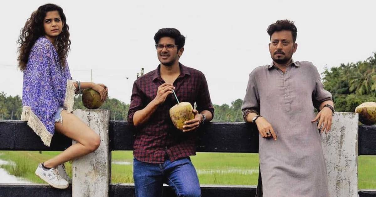 Mithila Palkar, Dulquer Salmaan and Irrfan Khan in Karwaan. Image via Twitter