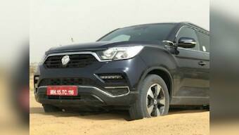Mahindra's rebadged Ssangyong Rexton G4 flagship SUV spied during off-road testing in Rajasthan