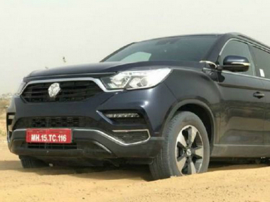 Mahindra's rebadged Ssangyong Rexton G4 flagship SUV spied during off-road testing in Rajasthan Mahindra's rebadged Ssangyong Rexton G4 flagship SUV spied during off-road testing in Rajasthan