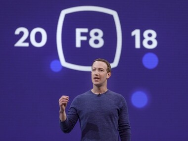 Mark Zuckerberg at Facebook's F8 conference.