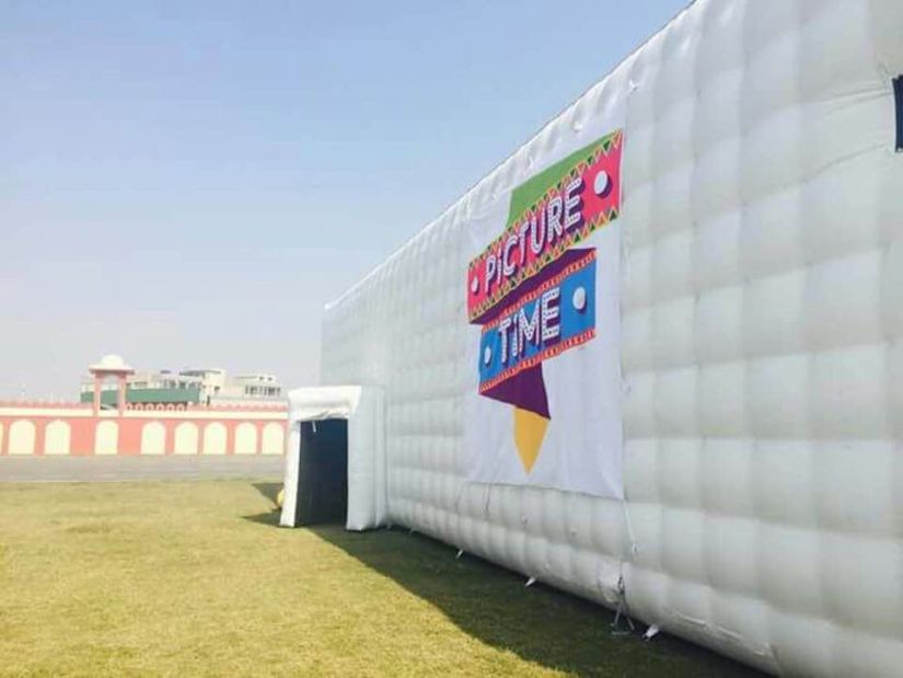Picture Time's mobile theatre. Image via Facebook