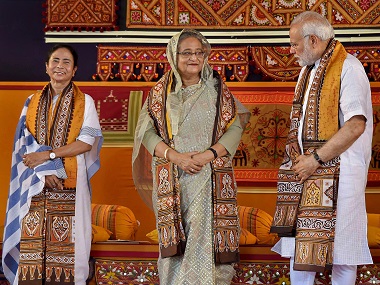 Sheikh Hasina in India: Mamata Banerjee expresses wish to build 'Bangabandhu Bhavan,' hails 'steadfast' ties between India, Bangladesh Sheikh Hasina in India: Mamata Banerjee expresses wish to build 'Bangabandhu Bhavan,' hails 'steadfast' ties between India, Bangladesh
