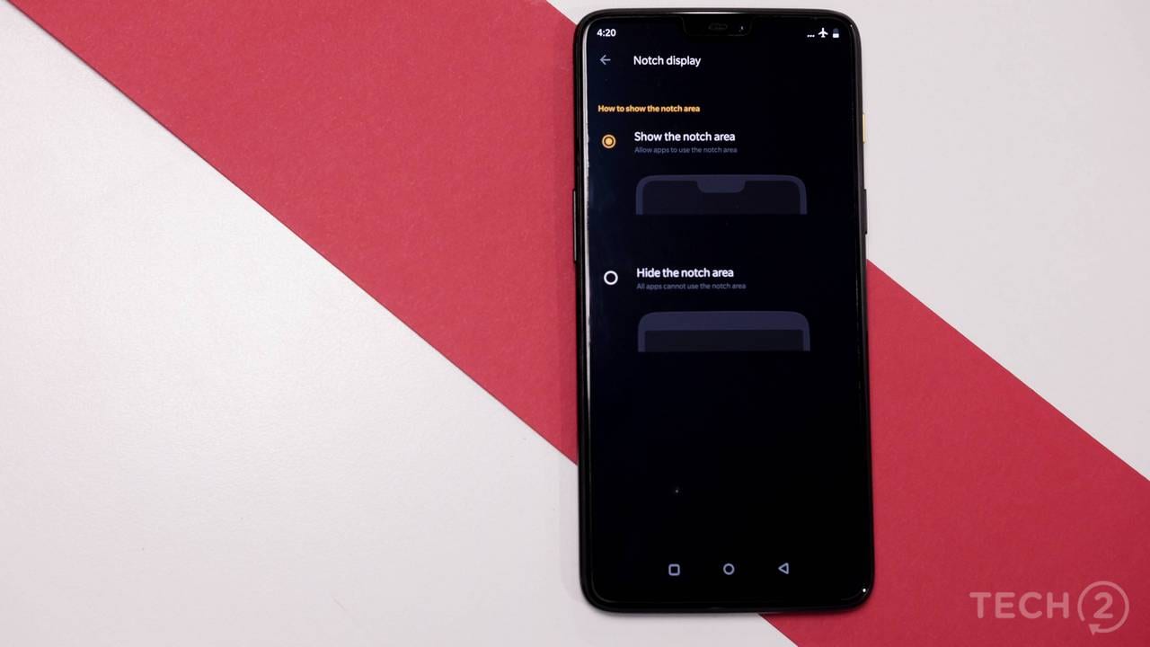 If you're unsure about the notch, you have an option to black it out. Image: tech2/ Amrita Rajput If you're unsure about the notch, you have an option to black it out. Image: tech2/ Amrita Rajput