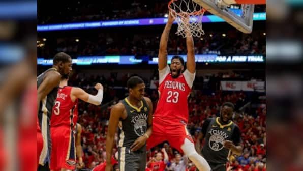 NBA Playoffs: Anthony Davis scores 33 points to help Pelicans power past Warriors, Rockets rout Jazz for 2-1 lead