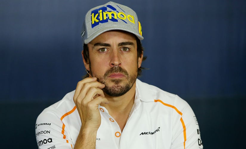 Formula One F1 - Spanish Grand Prix - Circuit de Barcelona-Catalunya, Barcelona, Spain - May 10, 2018 McLaren's Fernando Alonso during a press conference ahead of the Spanish Grand Prix REUTERS/Albert Gea - RC18B5B88A10