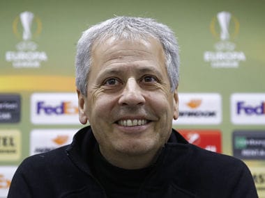 Soccer Football - Europa League - OGC Nice Press Conference - Moscow, Russia - February 21, 2018 - Nice's coach Lucien Favre attends a press conference. REUTERS/Sergei Karpukhin - UP1EE2L13BEYH