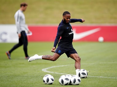 Soccer Football - FIFA World Cup - England Training - St. George's Park, Burton Upon Trent, Britain - May 28, 2018 England's Raheem Sterling during training Action Images via Reuters/Carl Recine - RC13196FCB20