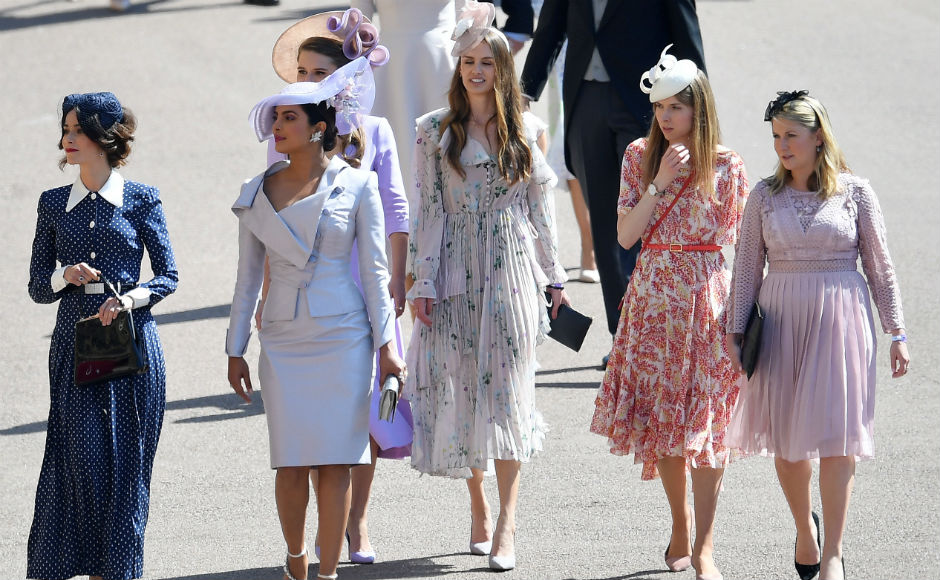 Priyanka Chopra arrives with other guests to the wedding. Reuters