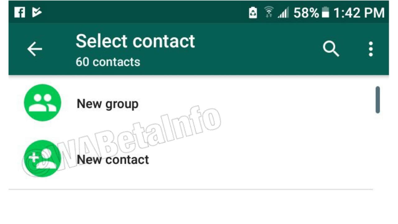 Shortcut to add new contacts. WaBetaInfo.