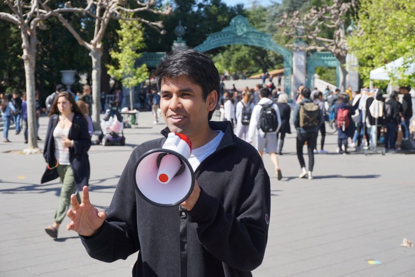 Shubham Goel during his campaign