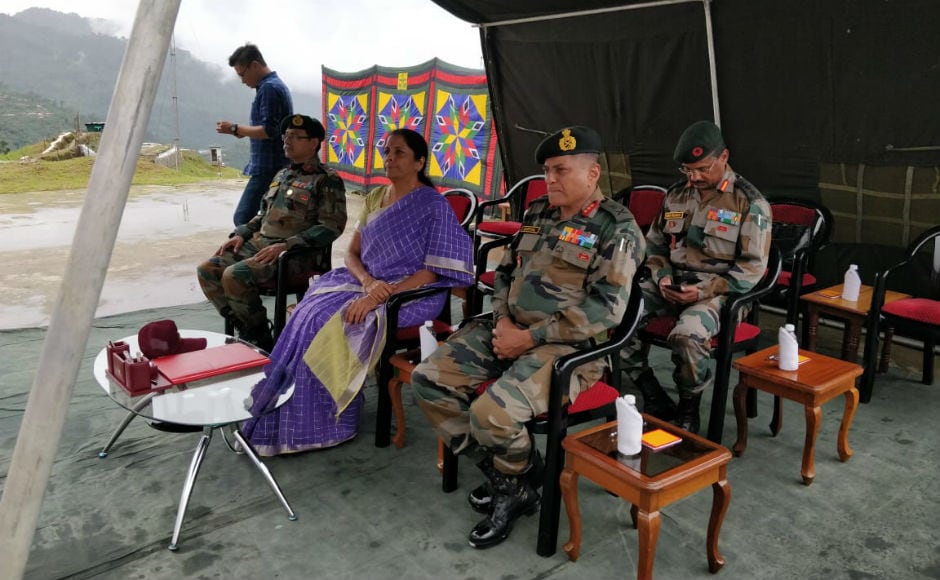 Sitharaman, who arrived in Nagaland on Tuesday on a two-day visit, also interacted with the commanders operating on the ground. Image courtesy: @DefenceMinIndia/Twitter