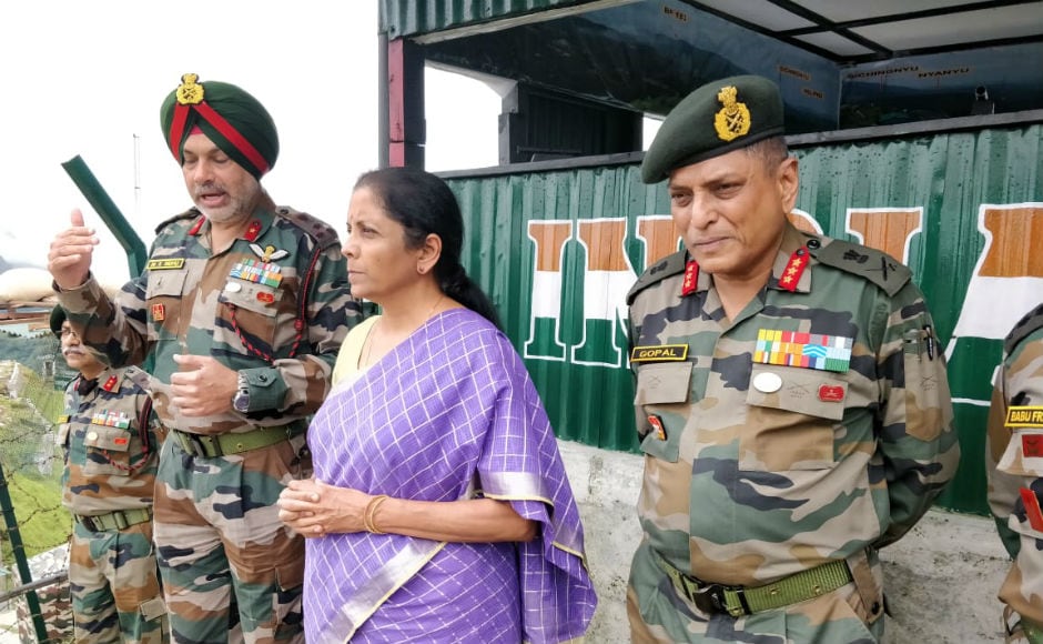 Sitharaman also met state government functionaries, representatives of other security agencies and local community leaders. Image courtesy: @DefenceMinIndia/Twitter