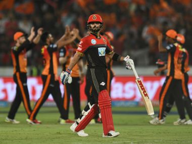 IPL 2018: Virat Kohli's RCB staring at exit after lack of partnerships, middle-over woes against SRH bring defeat IPL 2018: Virat Kohli's RCB staring at exit after lack of partnerships, middle-over woes against SRH bring defeat
