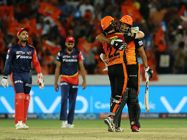 IPL 2018: Sunrisers Hyderabad climb atop standings after clinching last-over win over struggling Delhi Daredevils IPL 2018: Sunrisers Hyderabad climb atop standings after clinching last-over win over struggling Delhi Daredevils
