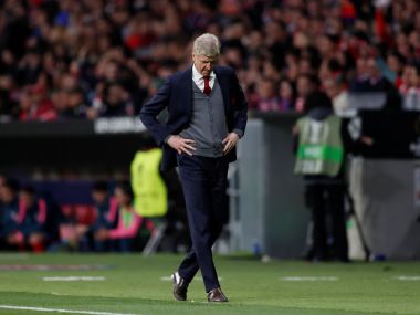 Arsenal manager Arsene Wenger looks dejected during the semi-final second leg. Reuters
