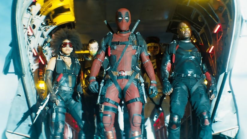 Deadpool (centre) and the X-Force in Deadpool 2. YouTube screenshot